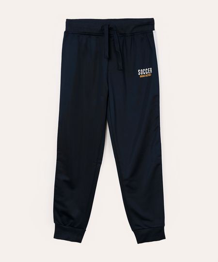 calça jogger com listras infantil soccer azul 6