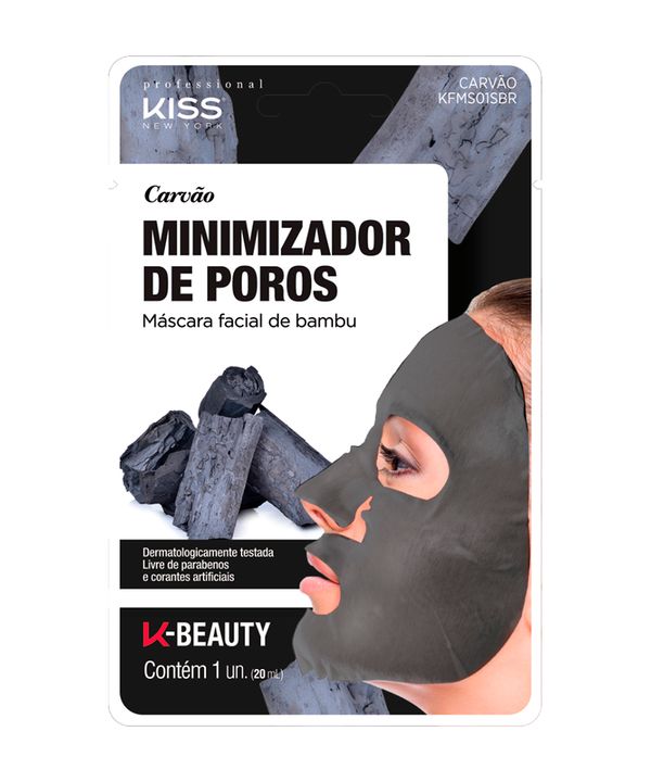 kiss ny professional máscara facial de bambu carvão 20 ML