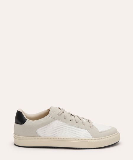 sapatênis casual com recortes branco 39