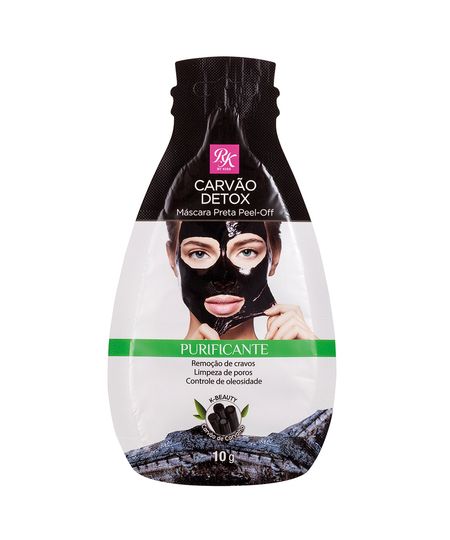 máscara facial ruby kisses peel off mask carvão detox 10 G máscara facial ruby kisses peel off mask carvão detox 10 G