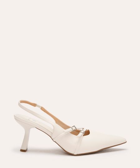 scarpin bico fino salto alto mindset off white 34 scarpin bico fino salto alto mindset off white 34