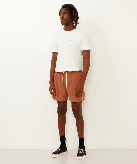 short cós elástico com cordão marrom G