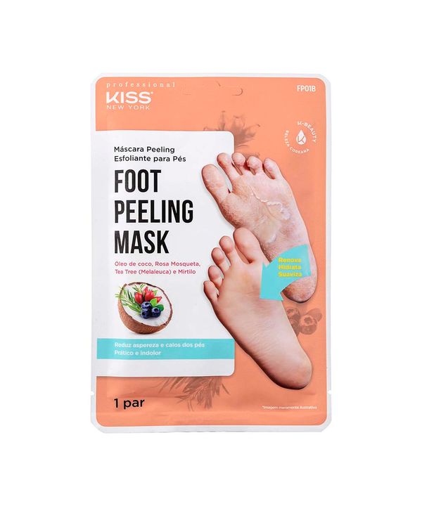 máscara esfoliante para pés foot peeling mask rk by kiss Único