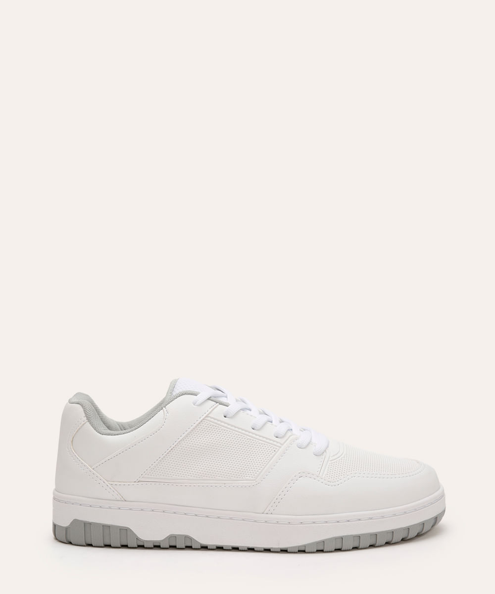 tênis casual com recortes ace branco