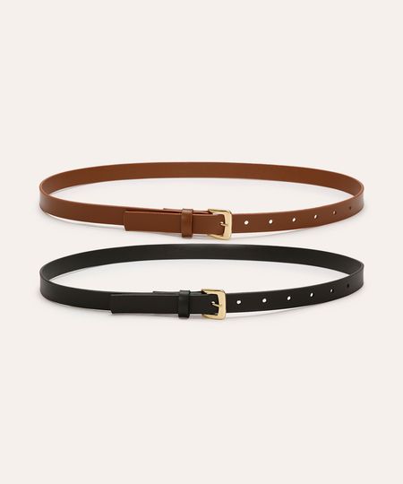 kit de 2 cintos fivela quadrada colorido 105CM kit de 2 cintos fivela quadrada colorido 105CM