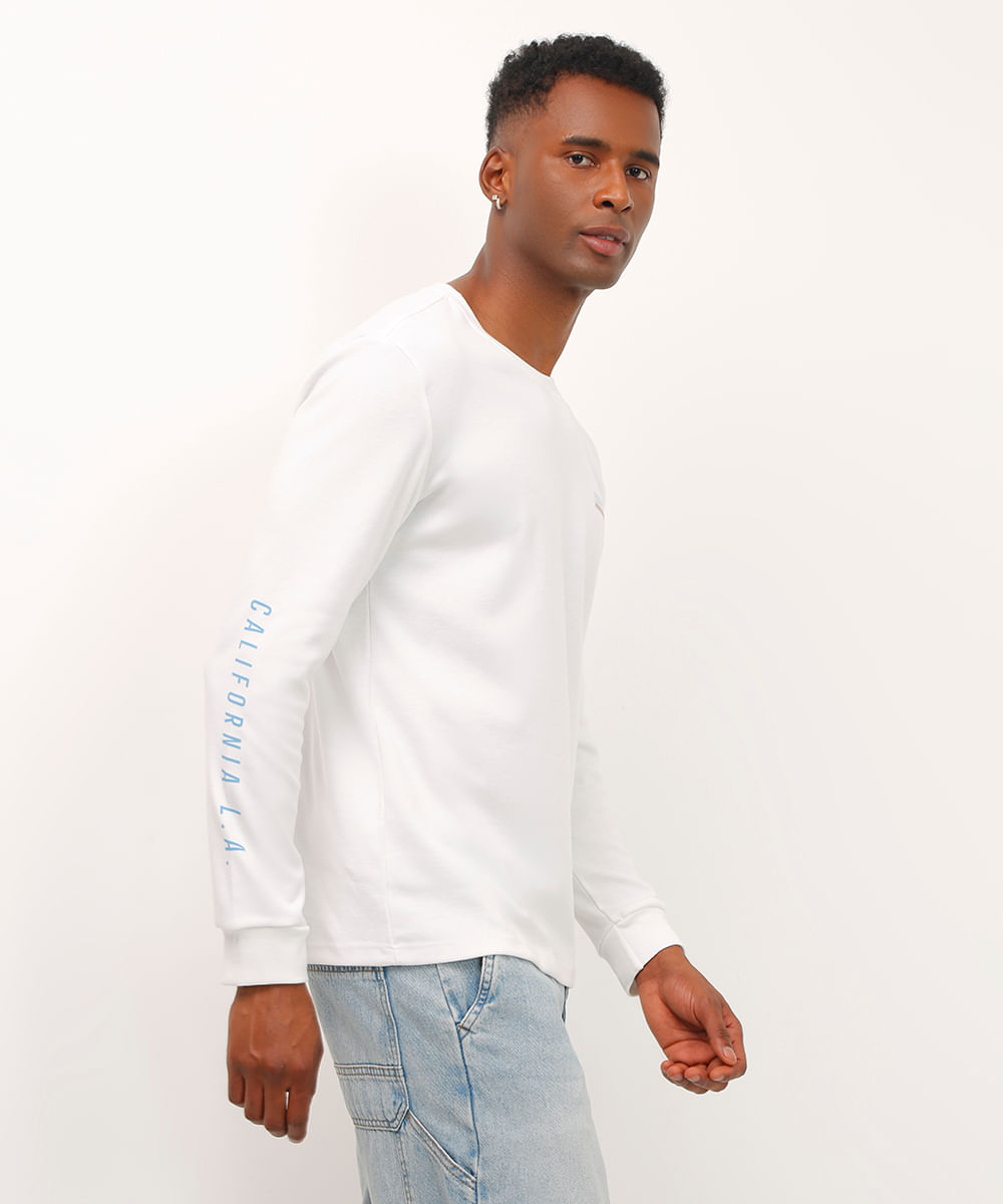 blusão de moletom manga longa sunset off white