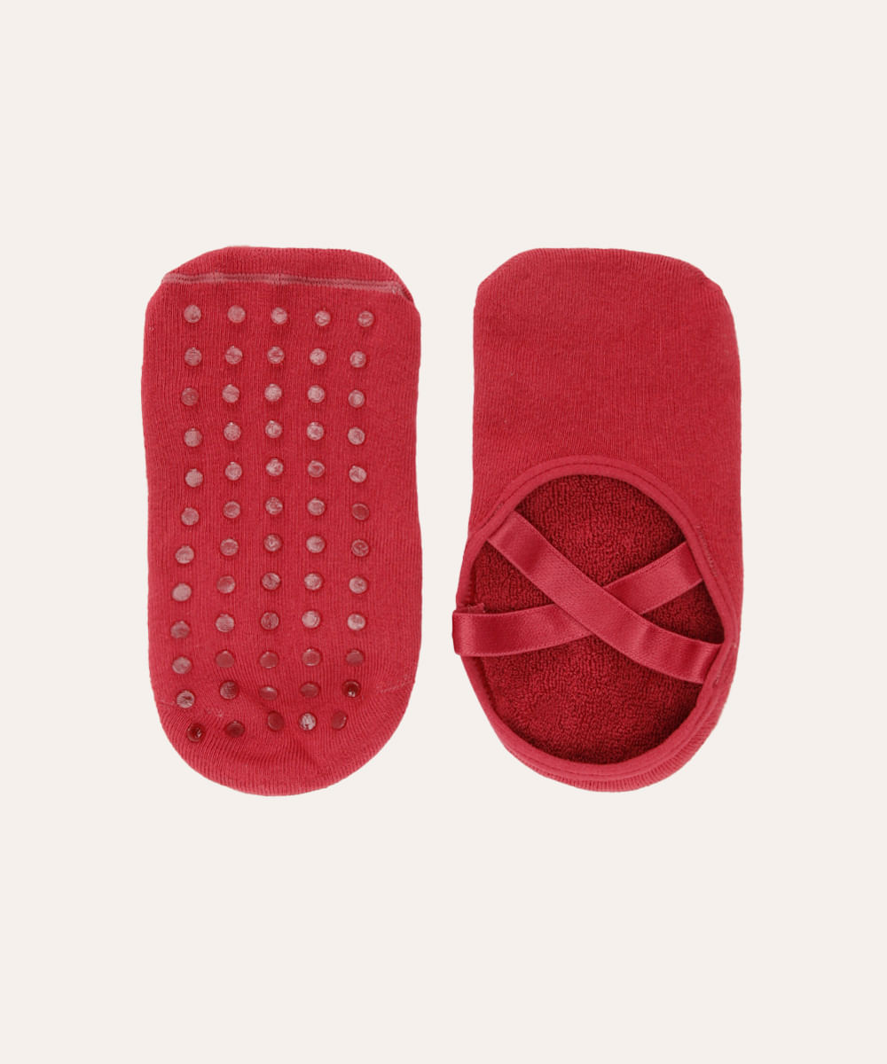 meia sapatilha com abertura rosa