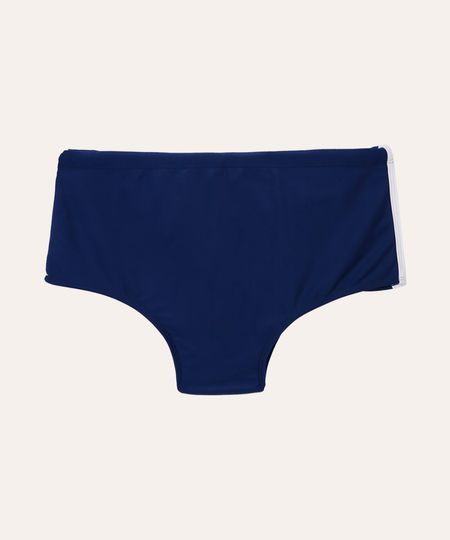 sunga boxer com listra proteção uv azul marinho P sunga boxer com listra proteção uv azul marinho P