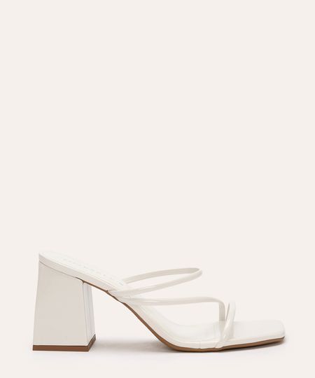 tamanco salto alto bloco tiras finas oneself off white 37