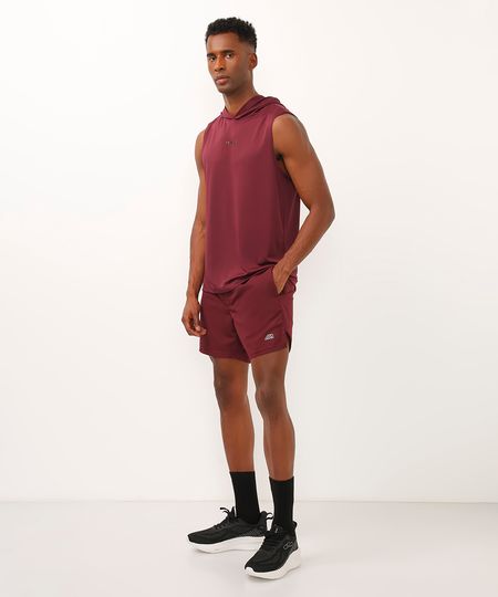 short com bolso esportivo ace vinho P
