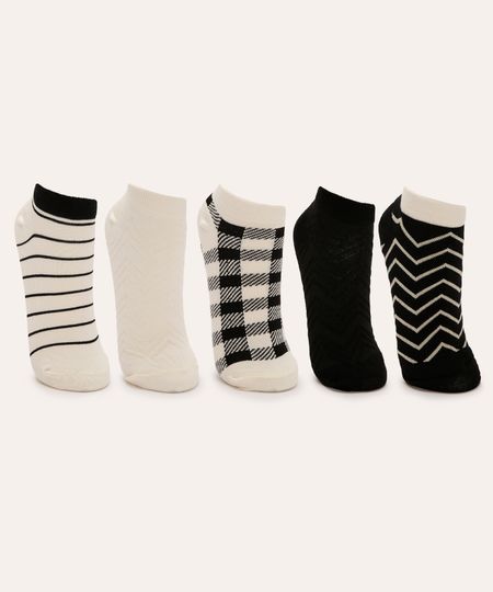 kit de 5 meias cano médio xadrez listrado colorido 34-39 kit de 5 meias cano médio xadrez listrado colorido 34-39