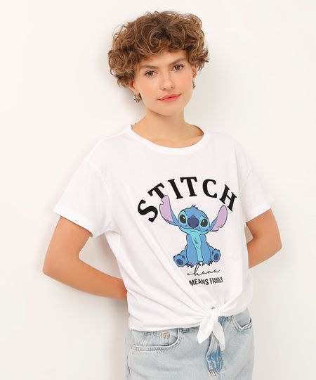 camiseta de algodão com amarração stitch off white PP