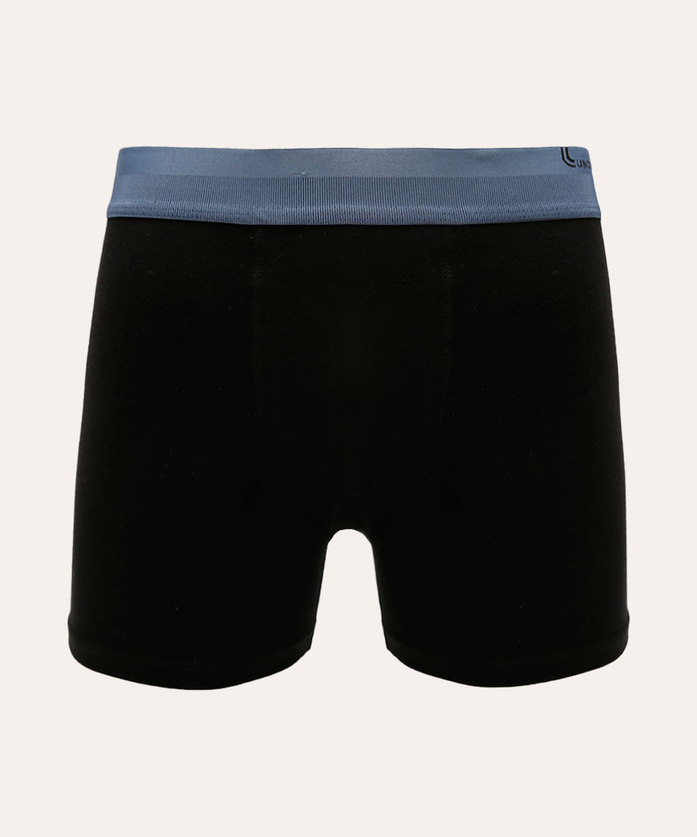 cueca boxer de algodão lupo preta