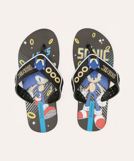 chinelo infantil sonic ipanema preto 23-24