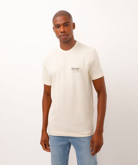 camiseta de algodão the first off white P