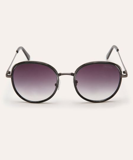 óculos de sol unissex triton redondo preto UNICO