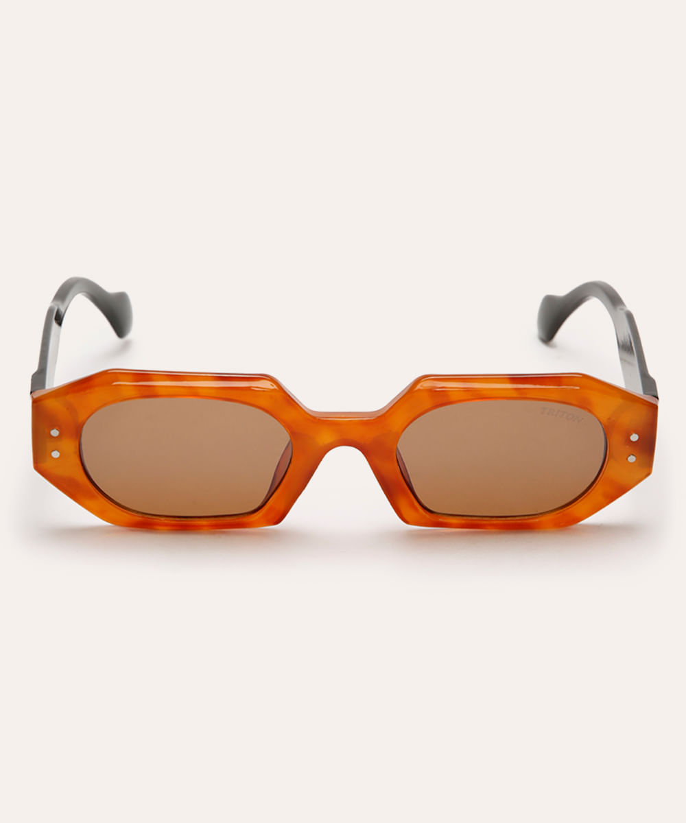 óculos de sol triton quadrado laranja
