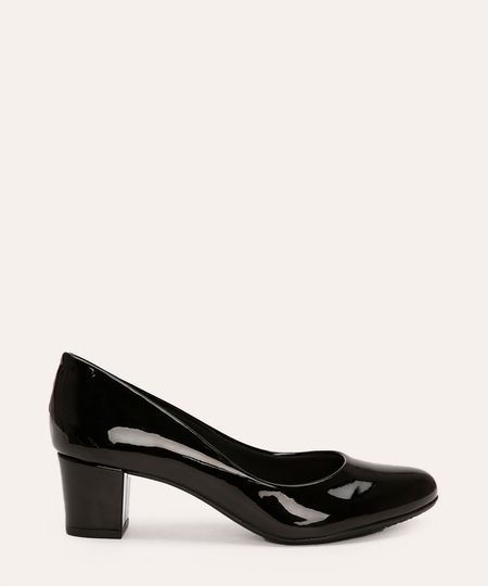 scarpin via uno salto baixo preto 36