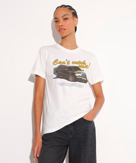 camiseta de algodão cant catch me mindset off white PP camiseta de algodão cant catch me mindset off white PP
