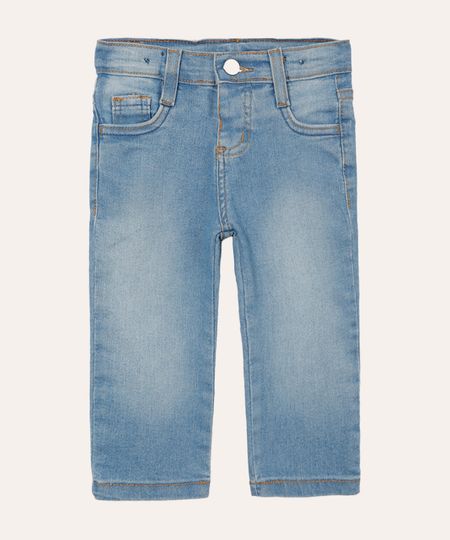 calça jeans slim infantil azul 1
