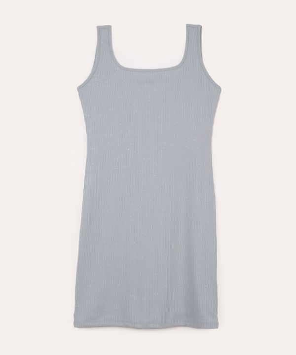 vestido juvenil canelado com brilho azul 12