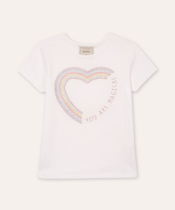 camiseta de algodão infantil you are magical off white 8