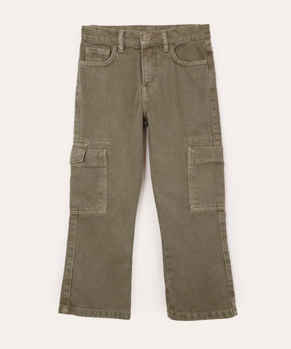 calça cargo de sarja infantil verde 8