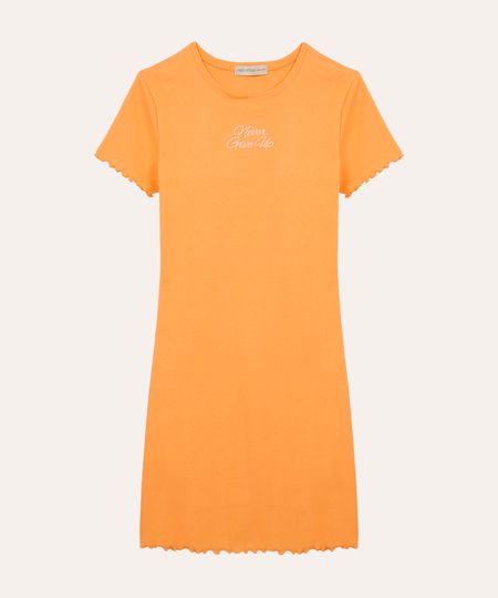 vestido de algodão juvenil fru fru laranja 10 vestido de algodão juvenil fru fru laranja 10