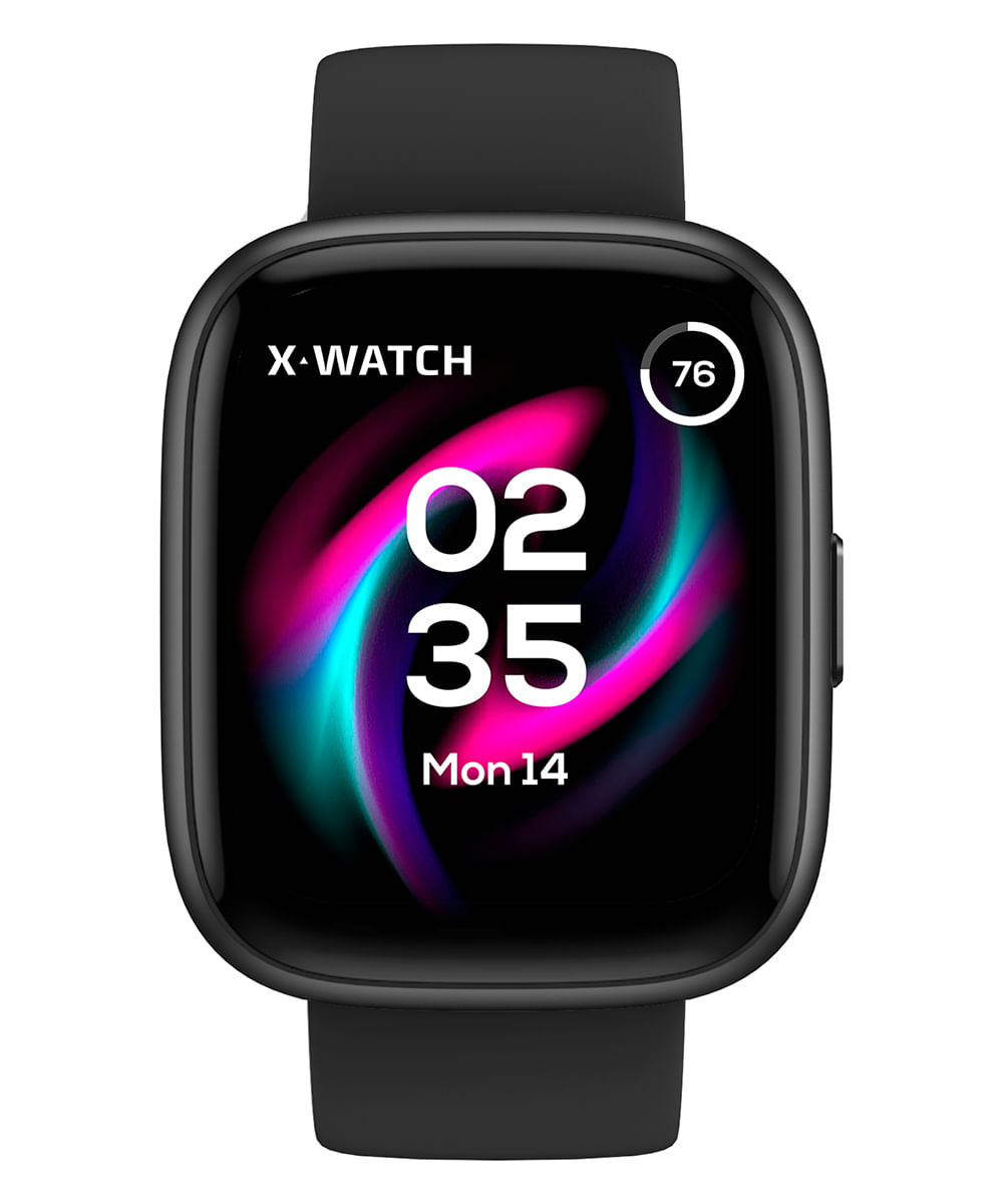 relógio masculino smartwatch com visor touch faz e recebe ligações preto