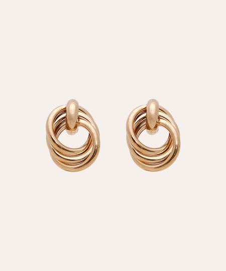 brinco argola elos dourado UNICO