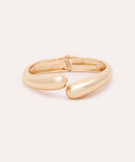 bracelete de metal gota dourado UNICO