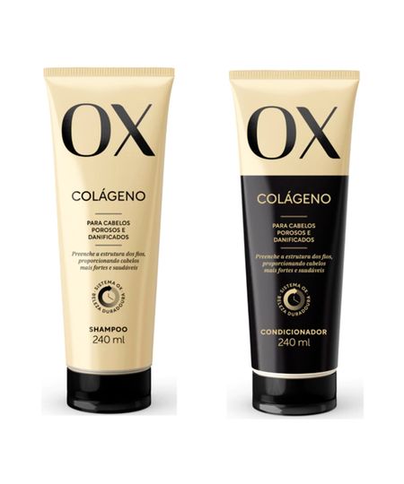 kit OX colágeno shampoo e condicionador 240ml UNICO kit OX colágeno shampoo e condicionador 240ml UNICO