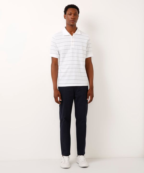 calça de sarja slim azul marinho 46