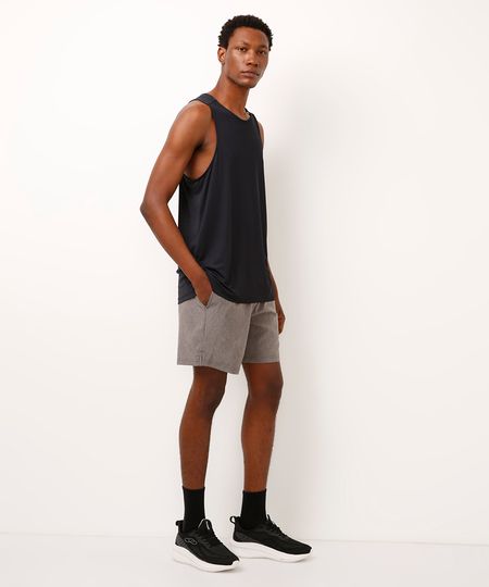 short reto com bolsos esportivo ace cinza GG