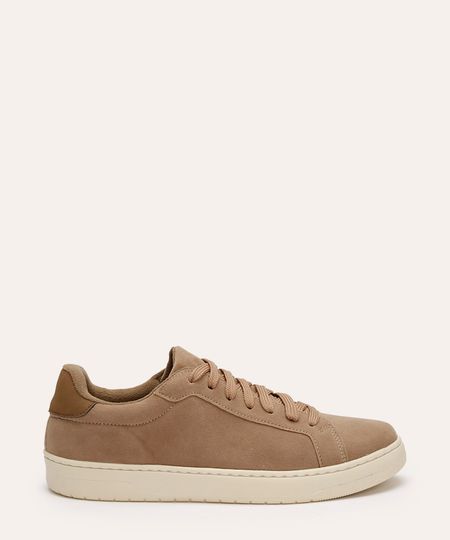sapatênis de suede com recortes oneself bege 41