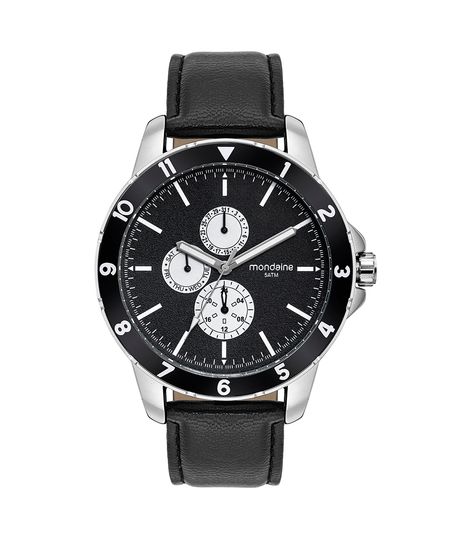 relógio muntifunção mondaine 99670G0MVNH1 prateado UNICO