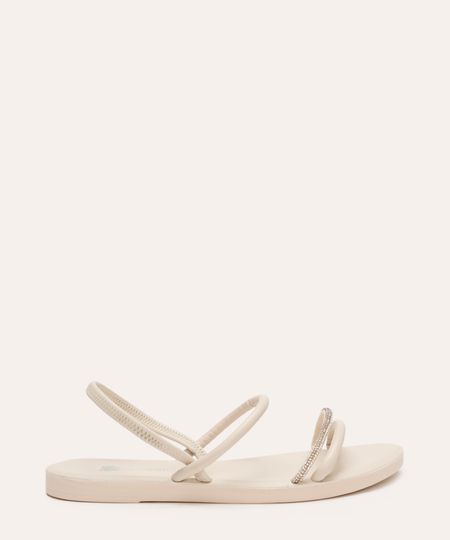 rasteirinha infantil calce fácil com strass off white 33