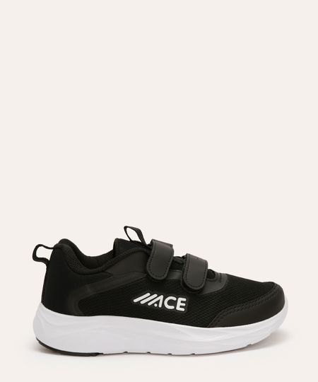 tênis infantil com velcro ace preto 29