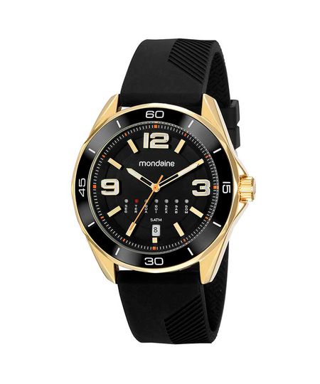 relógio analógico mondaine 32228GPMVDI1KB dourado UNICO