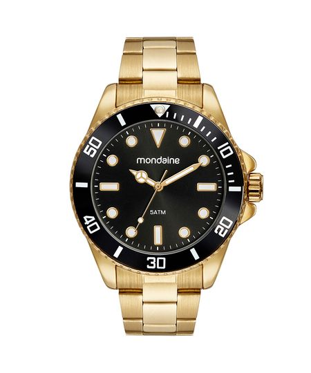 relógio analógico mondaine 32549GPMVDE2KB dourado UNICO