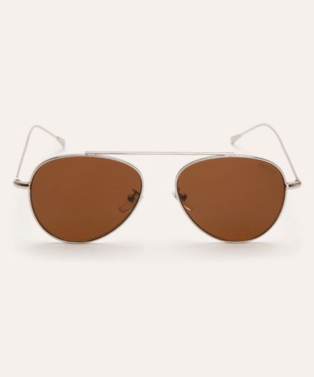 óculos de sol aviador triton prateado UNICO