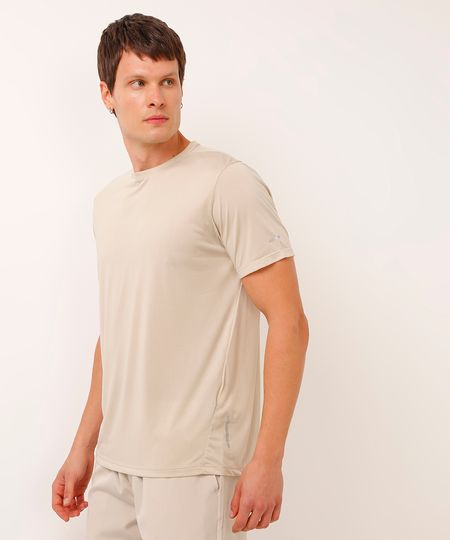 camiseta básica manga curta esportiva ace bege P