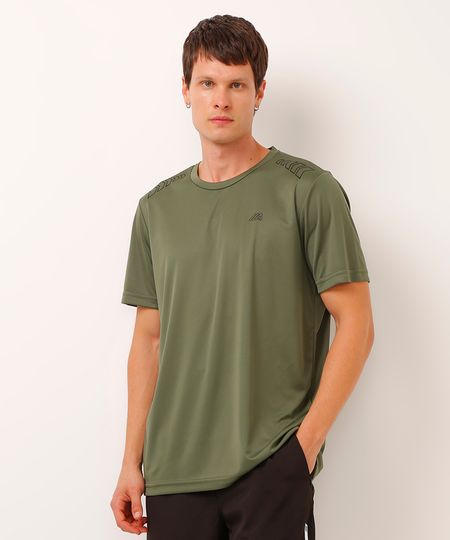 camiseta setas manga curta esportiva ace verde militar G camiseta setas manga curta esportiva ace verde militar G