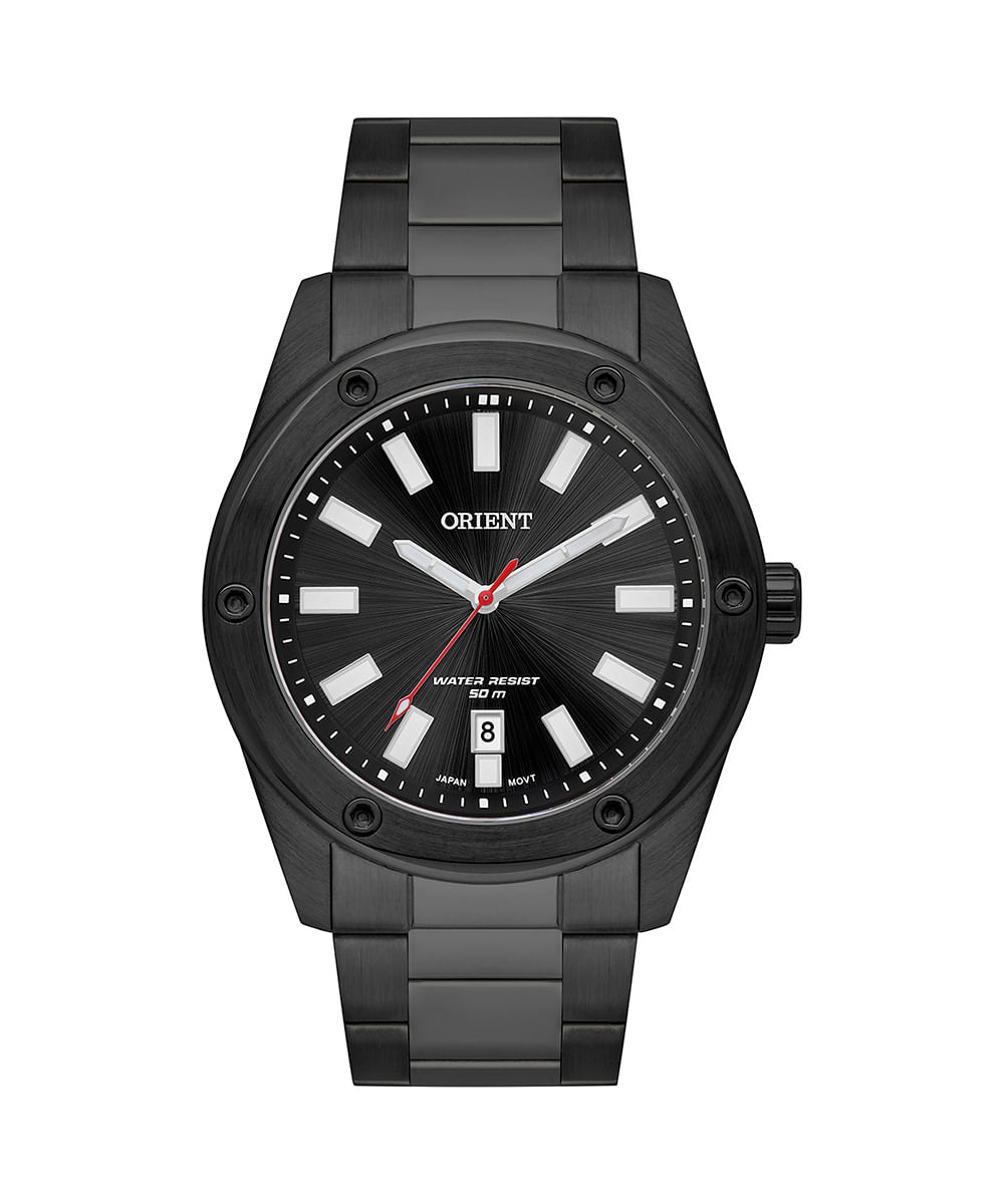 relógio masculino orient analógico calendário mpss1046 p1px preto