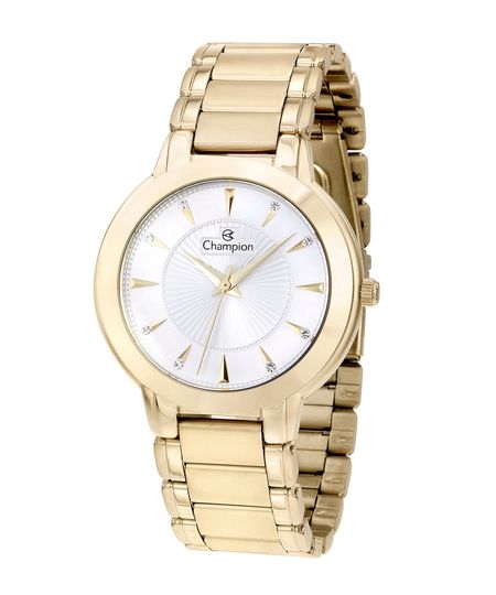 relógio analógico champion CN28160W dourado UNICO