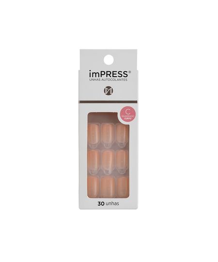 unhas postiças kiss new york impress nude free pass coral bege UNICO