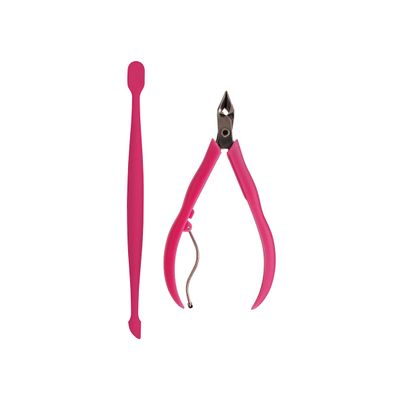 alicate de cutículas plástico proart rosa