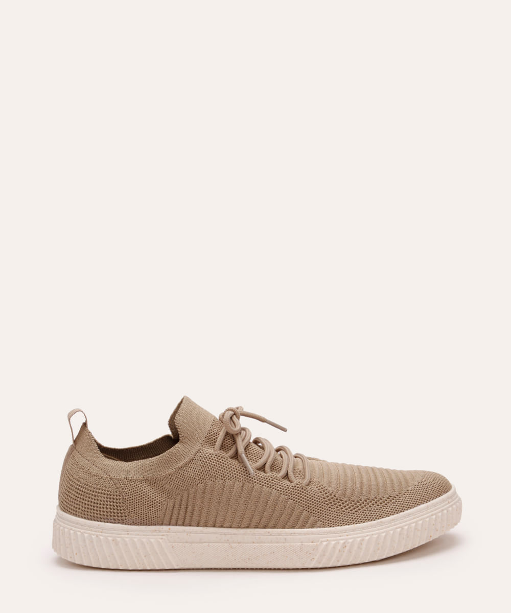 tênis masculino knit oneself - areia