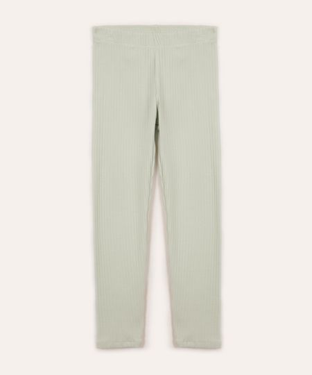 calça legging infantil canelada verde 4