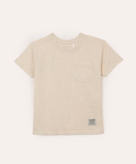 camiseta infantil com linho bege 6